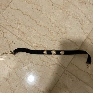 Natasha Velvet Choker with Sunburst Charms